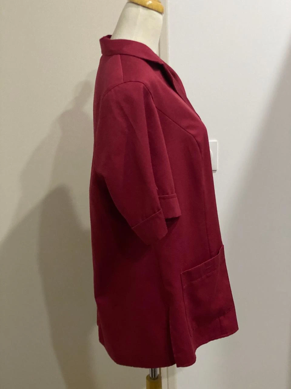 Blusa blazer vintage vermelha bordô corte descontraído Tamanho 42 – photo 5